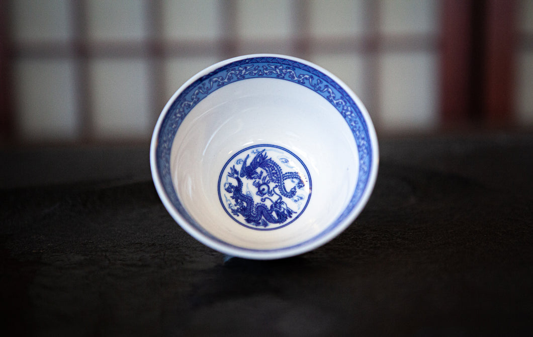 130ml Porcelain Dragon/Phoenix Tea Cup